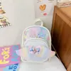 Mochila Escolar para Bebê de Jardim de Infância Fofa Asas Pequenas Laço Mochila para Menino e Menina Lantejoula Coração Mochila Infantil Tendência