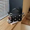 Bolso de mano patchwork de mezclilla lavada estilo americano y piel sintética, versátil para el uso diario, bolso ligero para mujer de hombro y cruzado