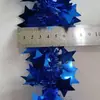 Decoração de Natal Cor Sólida Estrela de Cinco Pontas Fita de Lantejoulas Guirlanda Tiras Coloridas Densas Artigos de Decoração para Festa de Feriado Enfeites para Pendurar