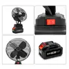 Ventilador Elétrico Recarregável Grande Capacidade para Camping ao Ar Livre Bateria de Lítio Ventilador Elétrico Portátil Interface Makita