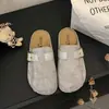Mules cerrados para mujer, modelo nuevo 2026, de suela plana, sin tacón, zapatos casuales, zapatos ligeros slip-on tipo perezoso, zapatos estilo Birkenstock