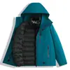 Chaqueta de Esquí Gruesa Cálida de Plumas de Pato para Invierno para Hombre Tres en Uno Desmontable Chaqueta Interior de Plumas de Pato para Deportes al Aire Libre a Prueba de Viento