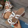 Sandalias de estilo étnico, a la moda y de tendencia; Pantuflas de talla grande con tacón grueso para mujer; Colección de verano 2026; orientado a la exportación, estilo europeo y americano