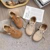 Sapatos Flats Femininos de Couro Macio Estilo Vintage 2026 Moda Primavera e Outono Versátil Solado Macio Atacado Cadarço Cano Baixo Sapatos de Treino Alemães