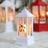 Decorações de Natal Pequena Lâmpada de Vento Lâmpada de Vela Boneco de Neve Eletrônico Luz Noturna Presente de Natal Enfeites de Mesa