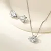 A Princesa Fugitiva Colar Coração Rosa Acessível Luxo Feminino Nicho Requintado Brincos de Alta Qualidade Brincos Versáteis Doces e Fofos