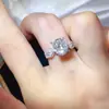 Anel de Moissanita Céu Estrelado Colorido Oval de 3 Quilates Anel de Diamante Colorido de Forma Especial Ovo de Pombo Europeu e Americano Venda Quente Transfronteiriça