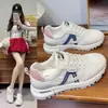 Verão Mais Vendidos Malha Única Fina Respirável Esportivos Femininos Moda Versátil Casual Femininos Sola Grossa Cadarço Sapatos Forrest Gump Femininos