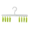 Estante Plegable para Secar Ropa de Viaje Ropa Interior Calcetines Sombreros Perchero Multiclip Estante para Secado al Sol Estante Plegable Portátil para Secar Ropa
