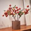Fruta Simulada Lichia Galhos de Frutas Significado Bonito Arranjo de Flores Inspirador Arte Flores Decorativas Pastorais para Janela da Sala de Estar Ano Novo