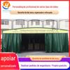 Super grande tenda de exposição ao ar livre móvel armazém logístico galpão retrátil à prova de chuva push-pull tenda