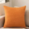 Funda de almohada acolchada simple estilo lino de algodón color liso para oficina, sala de estar, cojín de respaldo de sofá, tamaño grande, almohada de respaldo de cama
