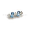 Brincos de Titânio F136 com Zircônia 5A Redondo Quadrado Unha de Lábio Liga de Titânio G23 Joia para Piercing Humano Clave de Orelha
