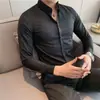 2025 Nueva Camisa de Terciopelo Grueso de Manga Larga de Invierno Traje de Tela Texturizada con Camisa de Manga Larga Dropshipping