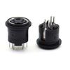 DIN-404D quatro núcleos cabeça redonda 6 pinos base plástica suporte de altura 180 graus plugue vertical placa terminal de energia miniatura suporte