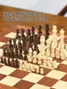 Piezas de Ajedrez de Madera Maciza, Juego de 32 Piezas, Piezas de Ajedrez de Madera Individuales, 2/3/ 3.5 pulgadas