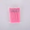 Mascara de pestañas en barra sólida en bolsa cepillo en espiral cepillo para cejas rosa arco ajustable cepillo de maquillaje desechable