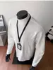 Camada de Base Térmica Gola Alta Meia Manga Patchwork Estilo Americano Masculina Outono e Inverno Tendência Cleanfit Camiseta Manga Longa Slim Fit Roupa Íntima