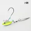 Atacado Equipamento de Pesca Isca Cabeça de Peixe Gancho de Chumbo com Lantejoulas Minhoca Macia Gancho de Chumbo 3,5g 7g 10g Peixe Traíra