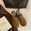 Zapatos Perezosos de Felpa Redondos Estilo Ma de Uva para Mujer, Mocasines de Estilo Old Money con Forro de Lana, Zapatos Cálidos de Algodón con Forro de Lana, Mocasines