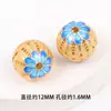 Cuentas Redondas Cloisonné Materiales para Manualidades Cuentas de Filigrana Esmaltadas Quemadas Cuentas Sueltas Cuentas Espaciadoras para Pulseras Accesorios de Gota de Aceite