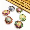 Estilo Étnico Vintage Esmalte Artesanal Gotejamento de Óleo Joias DIY Pulseira de Contas Budistas Colar com Contas Espaçadoras de Nuvem e Acessórios de Caractere de Longevidade