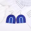 Pendientes Boho Nuevos Transfronterizos Arcilla Cerámica Suave Empalme Arcoíris Multicolor Pendientes Comercio Exterior Al por Mayor