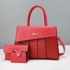 Bolso tote de estilo de moda con costuras de PU, bolso de mujer europeo y americano de varias piezas, bolso de madre de alta gama, bolso de mano para mujer de mediana edad