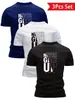 Camiseta de Manga Corta Estampada para Hombre Transfronteriza Fabricante Venta al por Mayor Moda Letra Jersey Camiseta de Malla Amazon