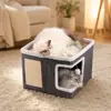 Produto de best-seller transfronteiriço: Ninho de pelúcia personalizado para animais de estimação para todas as estações, dobrável e lavável, ninho de animal de estimação com função de armazenamento, arranhador de gato dobrável
