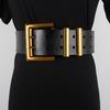 Cinturón personalizado de cuero genuino europeo y americano para mujer, combina con todo, para vestido, traje, chaqueta, cinturón simple ancho tipo faja, piel de vaca