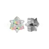 Clavo de Oreja de Titanio F136 Jelly Aurora Aobao Flor de Tres Pétalos Uña de Labio Uña de Cartílago de Oreja Aleación de Titanio G23 Joyería para Perforación Clavo de Oreja