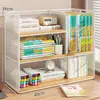 Estantería pequeña de escritorio multicapa, gabinete de almacenamiento, escritorio de estudiante, librero de pie, estante de archivos de oficina