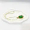 Colar e pulseira de pérola de água doce e calcedônia naturais de alta qualidade, presente de Dia das Mães para namorada, luxo leve com toque de alta qualidade, atacado direto da fonte