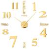 Reloj de Pared Digital Acrílico Tamaño Grande Nórdico Sala de Estar Reloj de Arte Inglés DIY Personalizado Moda Autoadhesivo Reloj de Pared