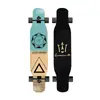 Prancha longa de 46 polegadas prancha profissional cor areia iniciante scooter de quatro rodas dupla curvada masculino e feminino escova de rua prancha de dança de rua