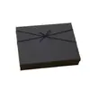 En stock caja de regalo rectangular negra tapa cielo y tierra caja de regalo de cumpleaños caja vacía con lazo caja de regalo al por mayor