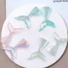 Estilo Oceano de Verão Semi-Transparente Glitter Grande Cauda de Sereia Patch DIY Acessórios para Joias Artesanais Materiais Atacado