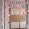 Kulomi Yugui Perro Nubes Planeta Amor hellokitty Decoración de Habitación Cortina de Puerta Cortina Divisoria Colgante