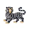 Moda Retro Europea y Americana Broche de Tigre Año Zodiacal del Tigre Pin Conmemorativo de Aleación de Diamante Unisex Corsage Decorativo