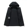 M-5XL Jaqueta Corta-Vento de Camada Única para Outono e Inverno, com Capuz, Casual, Esportiva
