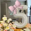 Globo con Número 1 de Lazo de Cumpleaños Decoración de Escena para Fiesta de Niña de Un Año Arreglo Atmósfera de Diosa Accesorios para Fotos