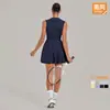 Vestido deportivo de yoga y tenis transfronterizo con shorts desmontables, de secado rápido y transpirable, para correr, fitness y tenis 86770