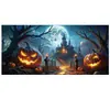 Tela de Fondo para Halloween Juego Completo Decoración Pareados Bandera de Jardín Personalizada Fiesta del Día de Muertos Pancarta Larga Jardín
