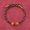 Pulsera de los Ocho Grandes Dioses Guardianes y los Doce Signos del Zodíaco 2026 con Proyección Micrograbada, Pulsera de Hilo Rojo Tejida a Mano para Hombres y Mujeres