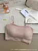 W023 Camisola de renda de alta qualidade estilo coreano com bojo, top interno simples e elegante estilo francês