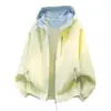 Ropa exterior de estilo universitario, moderna, de corte holgado para hombres y mujeres, cárdigan con capucha versátil, chaqueta de manga larga, top para pareja, con colores contrastantes