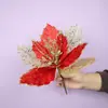 Navidad 33cm Flores Artificiales de Navidad Decoración de Boda Escenario Escenografía Decoraciones para Árbol de Navidad Arreglo Floral Venta al por Mayor