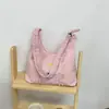 2026 Verano Nuevo Elegante Color Sólido Único Borde de Volantes Bolso de Hombro Gran Capacidad Moderno Bolso para el Trabajo y el Viaje