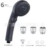 Chuveiro de Microbolhas Suave para Pele, Estilo Japonês, Preto, com Potenciador de Pressão de 5 Níveis, Spray Aquecedor de Água, Conjunto de Chuveiro de Mão para Beleza